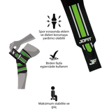 Jofit Knee Wraps Siyah - Yeşil