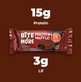Bite & More Protein Waffle Choco Rush - Çikolata Kreması Dolgulu 12 Adet x 50 gram