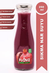 Flavz %100 Doğal Nar Sıkma Meyve Suyu - 250ml Cam Şişe
