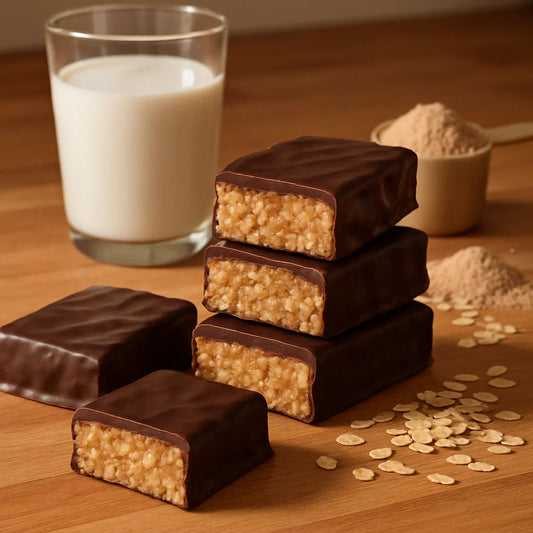 Fıstık Ezmeli ve Çikolatalı Protein Bar 🍫