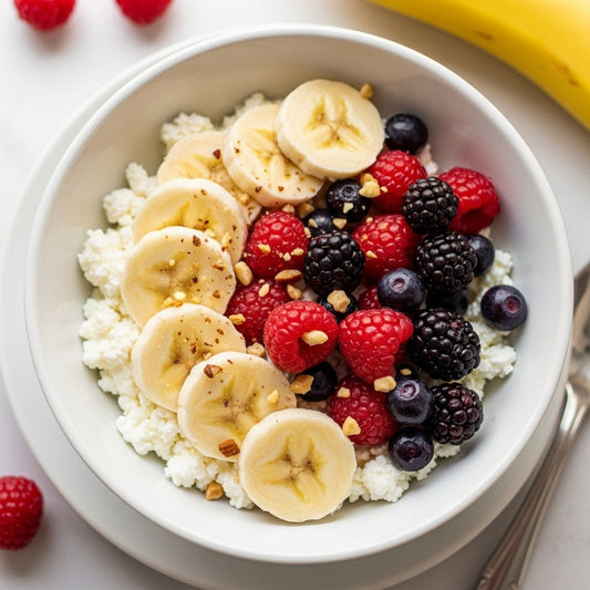 Lor Peynirli ve Meyveli Tatlı Kase