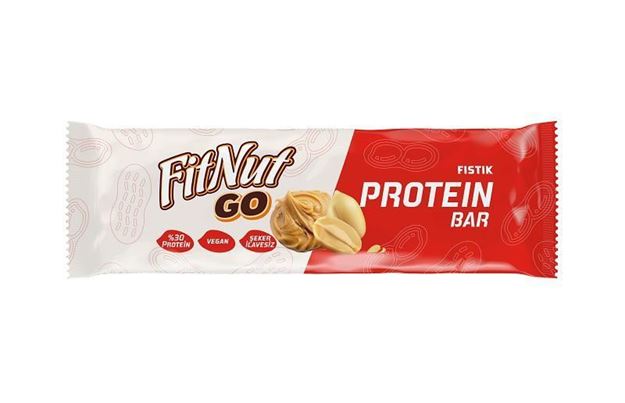 FitNut Go Protein Bar Yer Fıstıklı 40g- Yüksek Protein