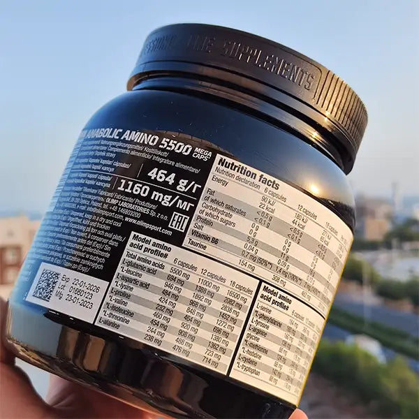 Olimp Amino Mega Caps 5500 - 400 Kapsül Saf Amino Asit Kompleksi