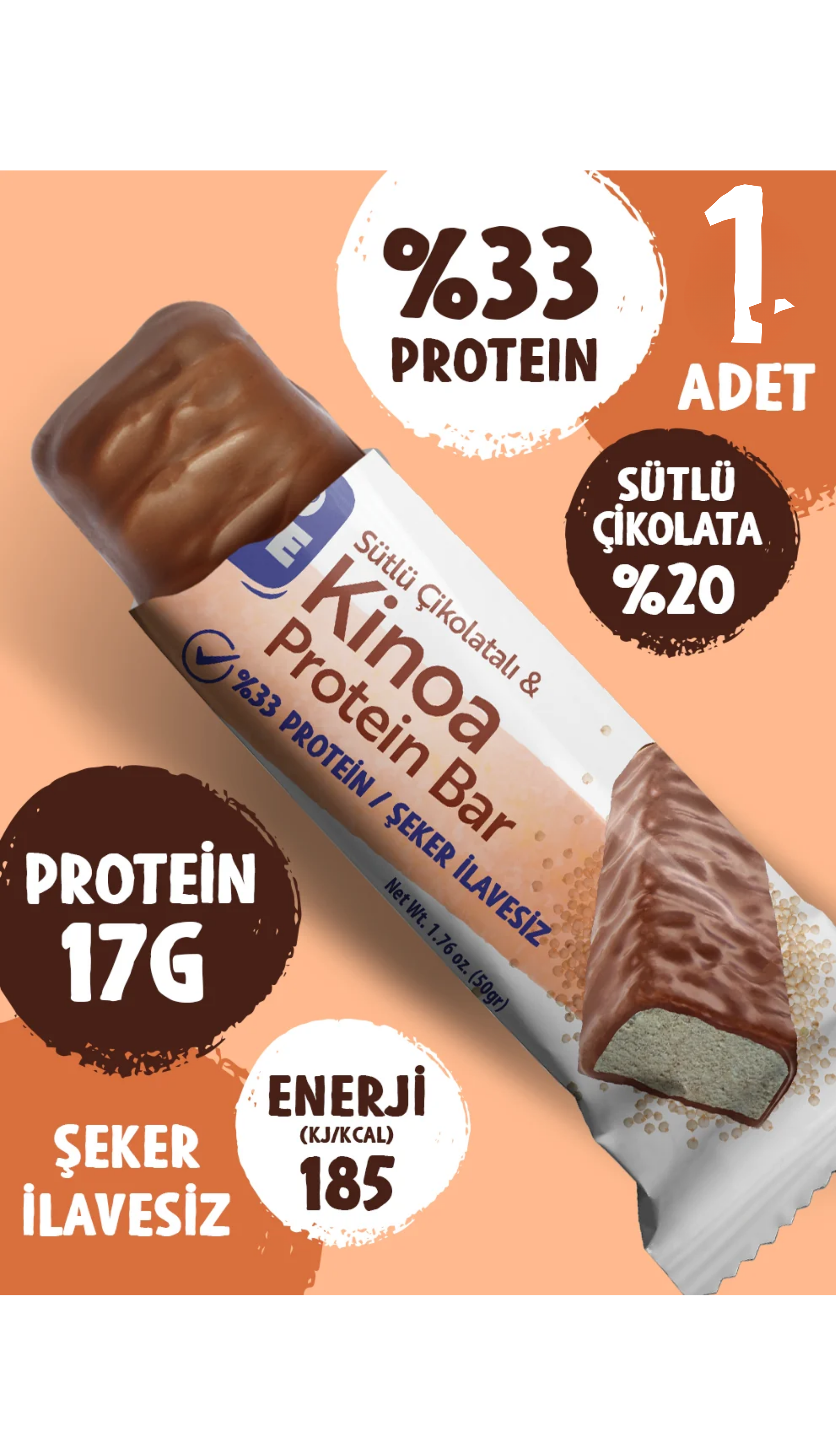 Trio Move 33% Fit Protein Bar Quinoa 50g (Single) Main image