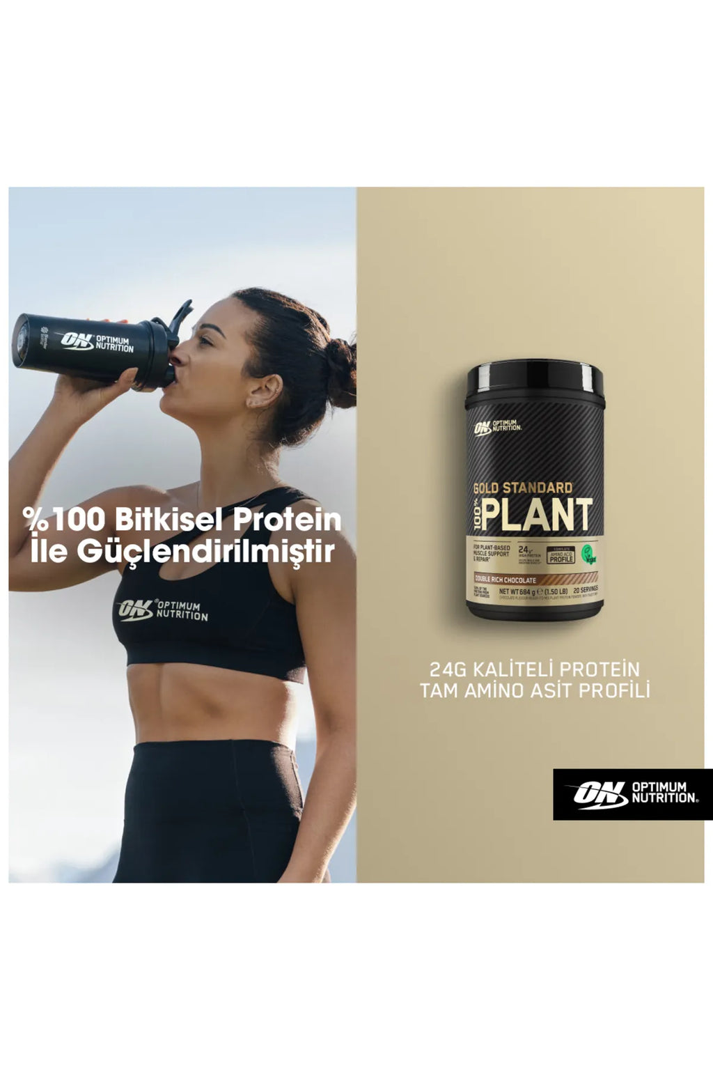 Optimum Nutrition Gold Standard Plant 684g Çikolatalı Vegan Protein Tozu