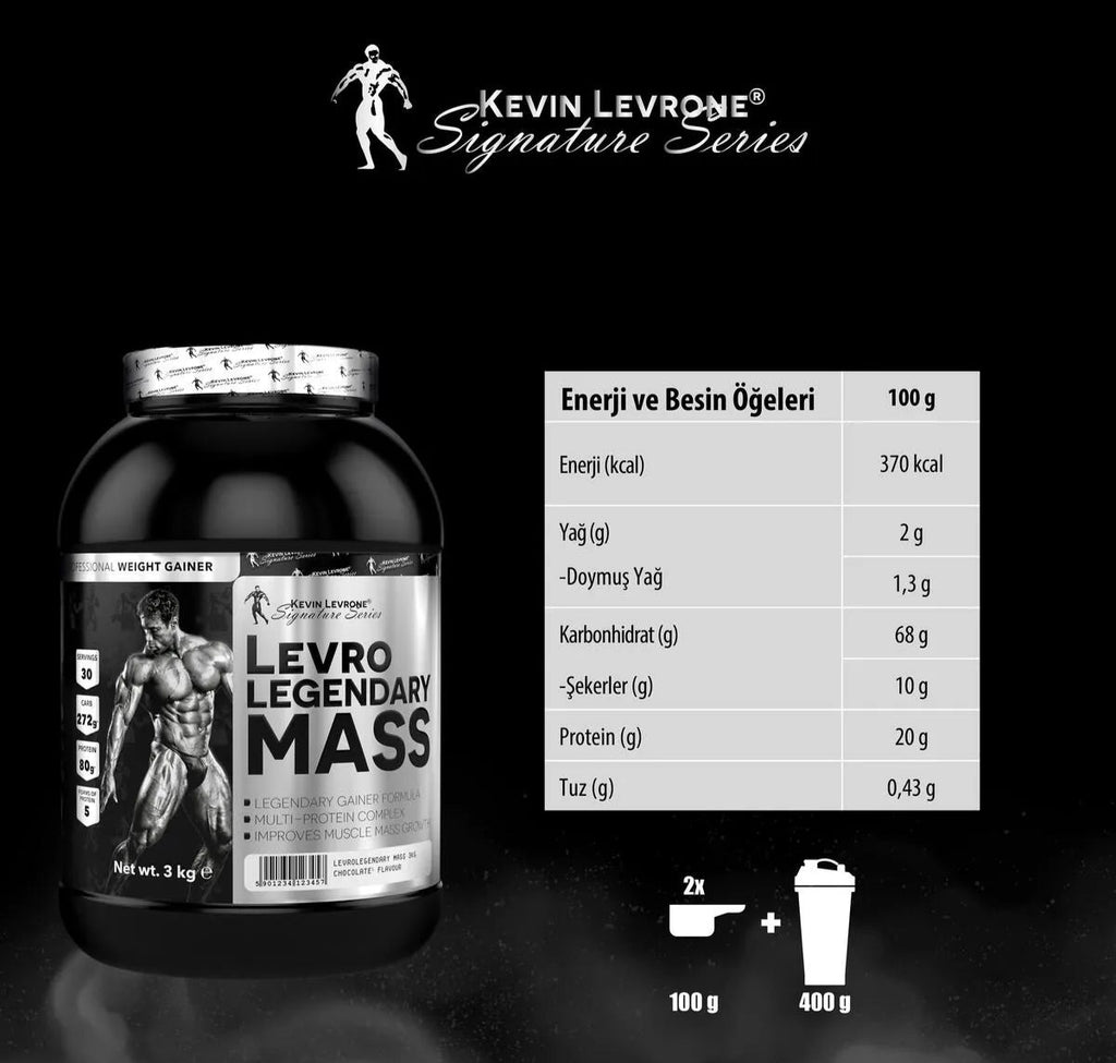 Kevin Levrone Legendary Mass Gainer Weight Gain 3kg Carbohydrate Powder