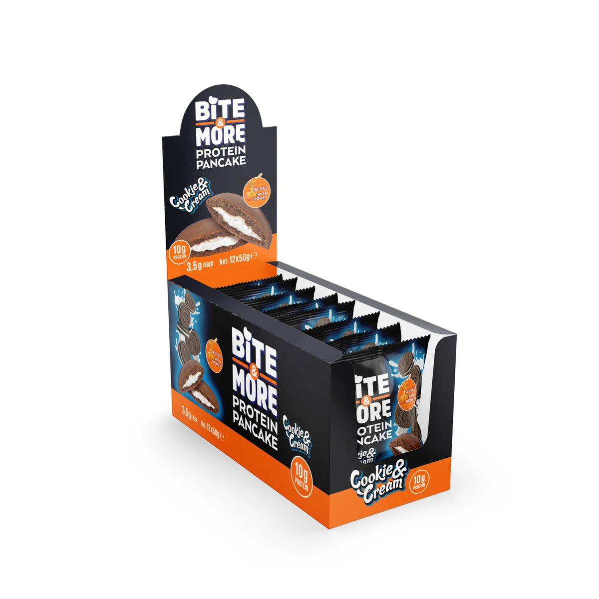Bite and More Proteinli Kakao Pancake - Kurabiye ve Kremalı Pankek (50g x 12 Adet)