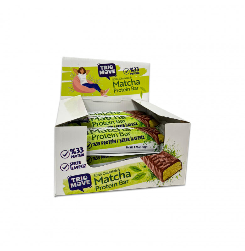 Trio Move 33% Protein Bar 9-Pack Box - Matcha Flavored Main image