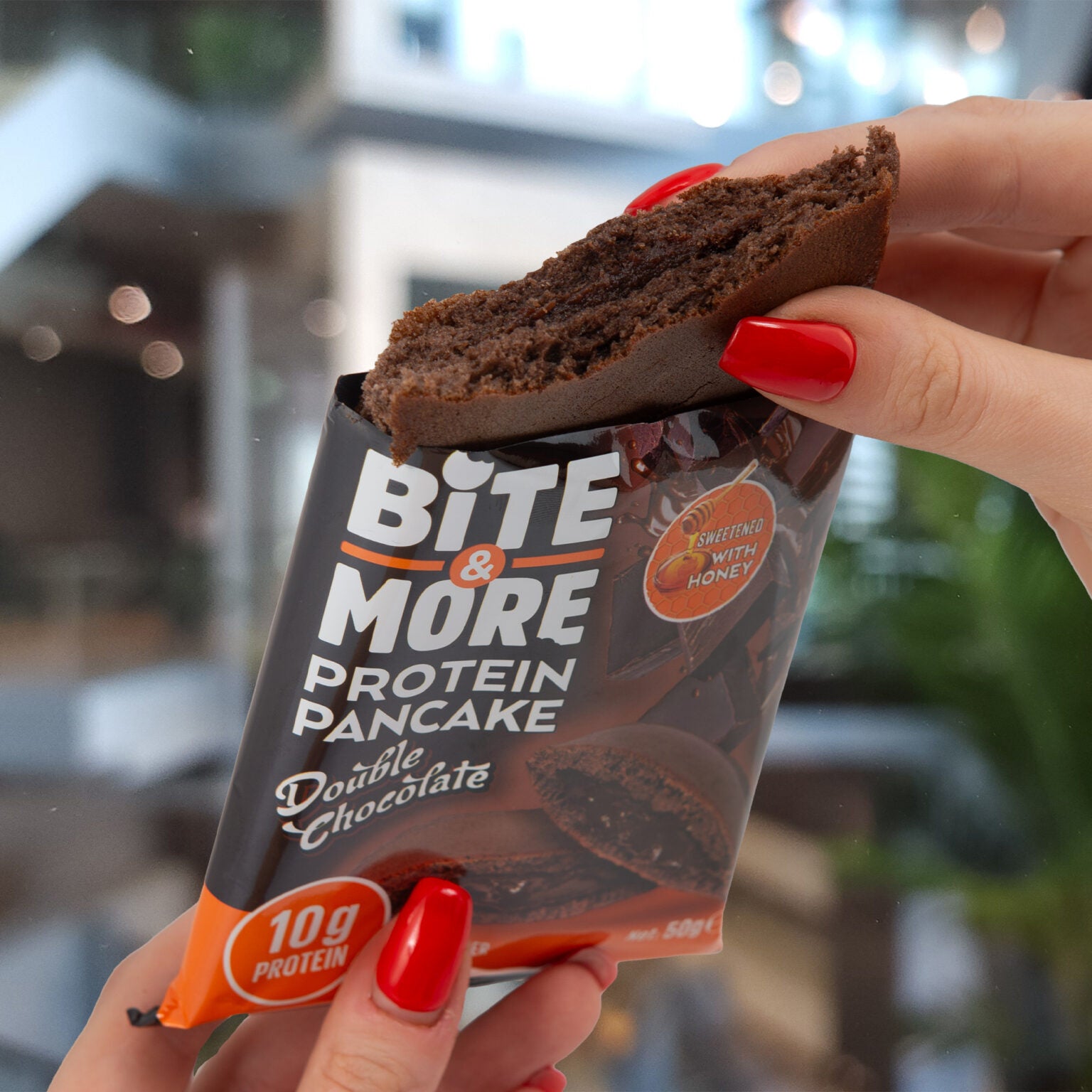 Bite &amp; More Protein Pancake 50g Double Chocolate Pancake (Single) Secondary image