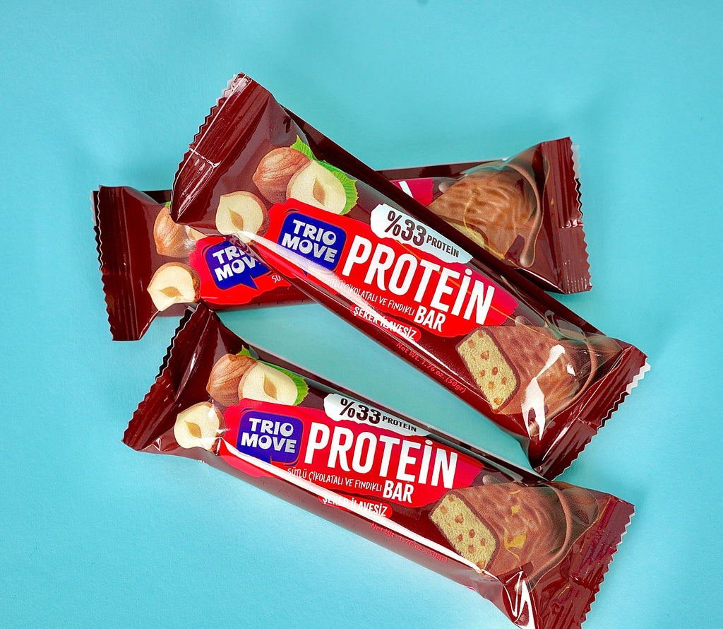 Trio Move %33 Protein Bar Parçacıklı Fındık 50g - Yüksek Protein (Tekli)