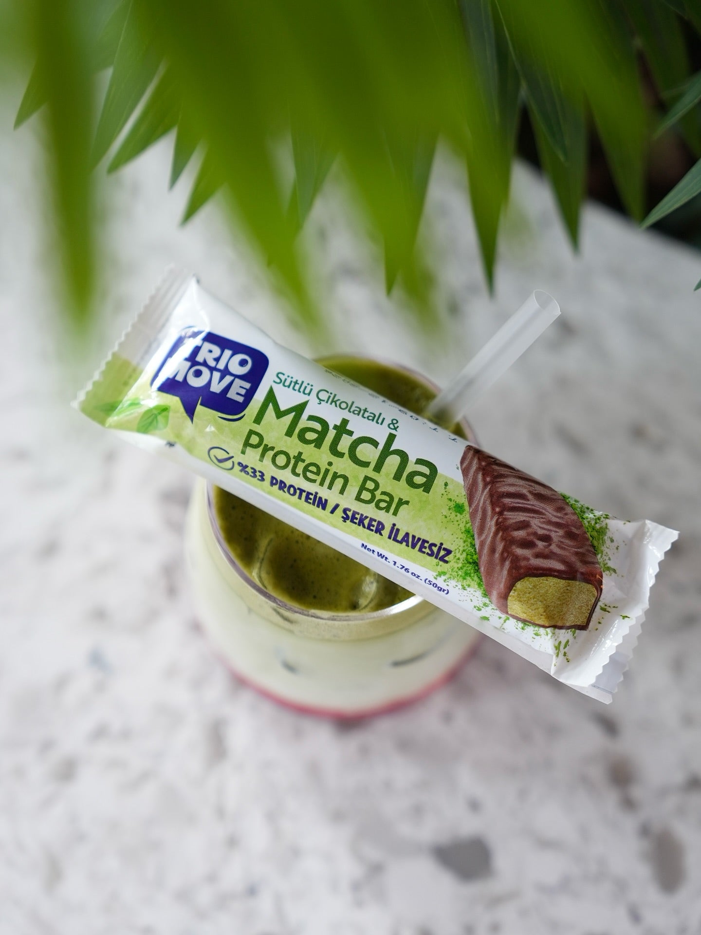 Trio Move %33 Protein Bar Matcha 50g - Yüksek Protein (Tekli)