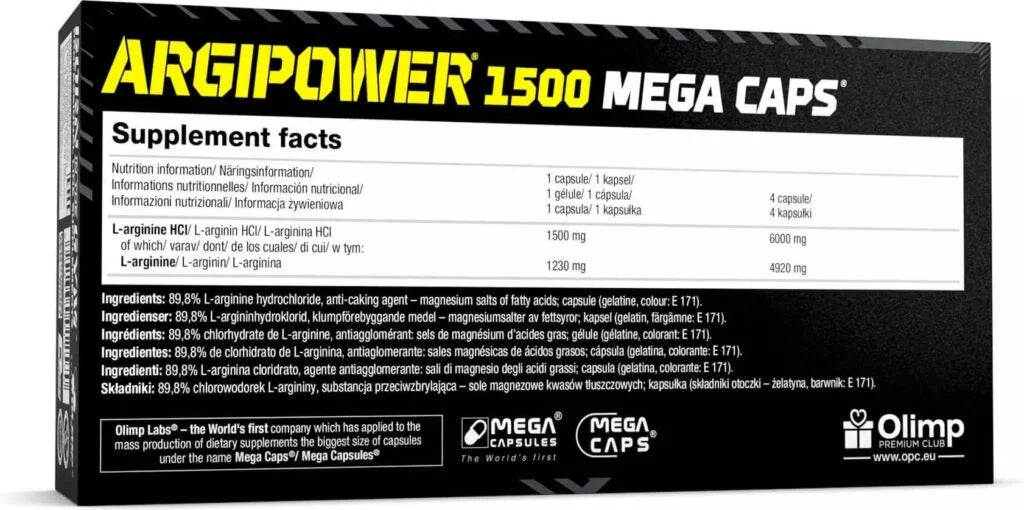 Olimp Argipower MEGA CAPS 120 Kapsül L-Arginine Amino Asit