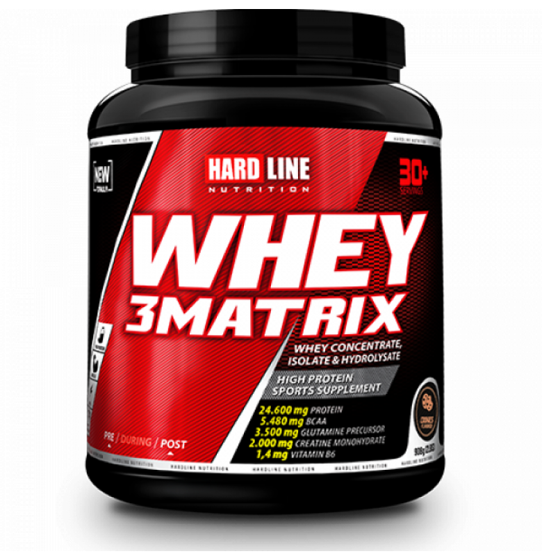 Hardline Whey 3 Matrix 908g Cookie Flavored Protein Powder Main image