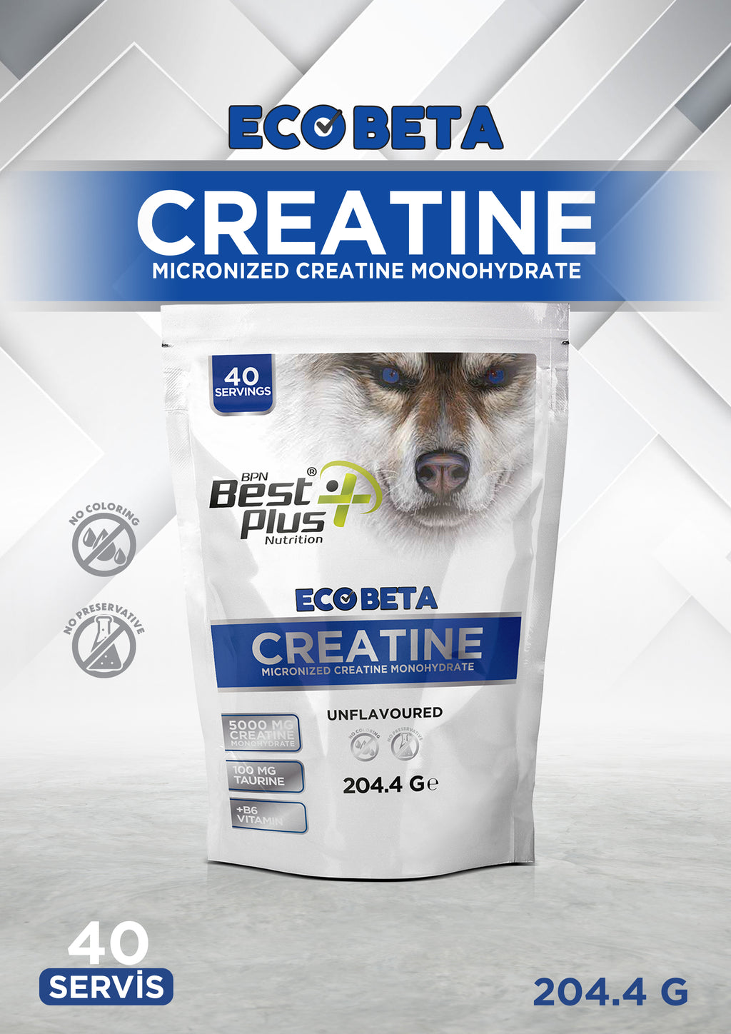 BPN Mikronize Kreatin Monohidrat 204g Aromasız