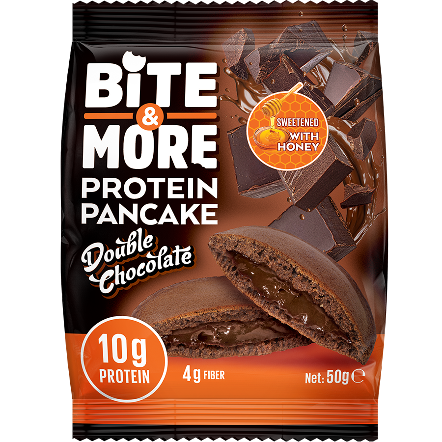 Bite & More Protein Pancake 50g Duble Çikolatalı Pankek (12li Kutu) Ürün ana görseli