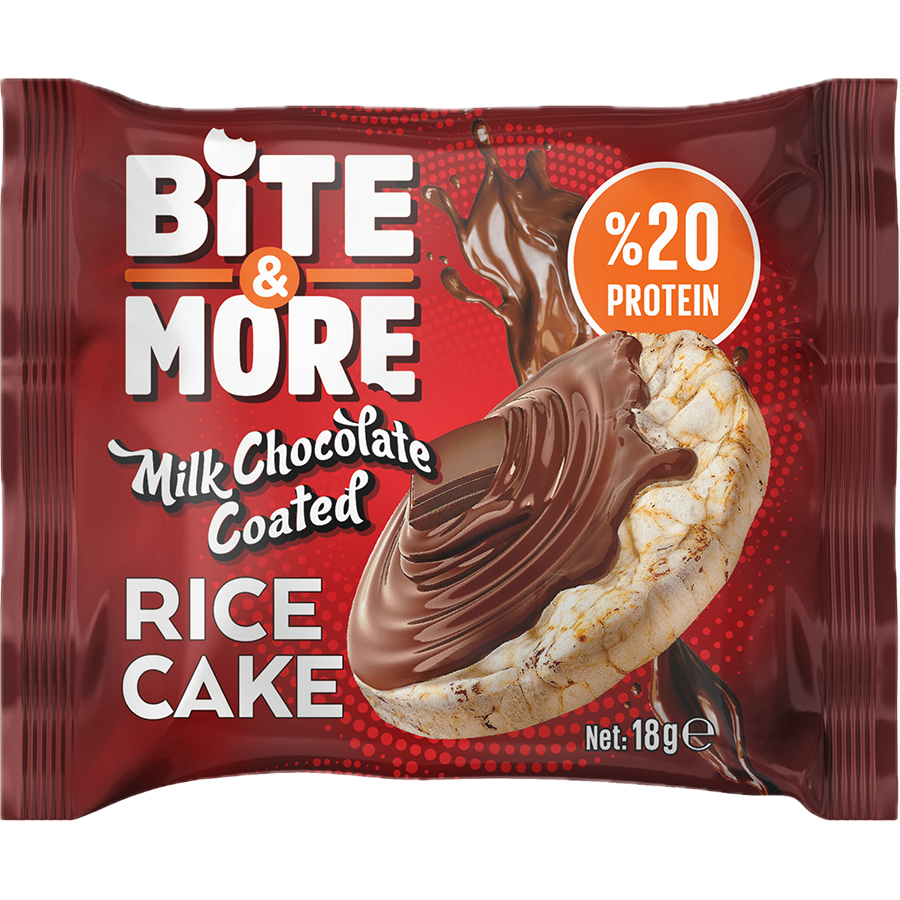 Bite and More Rice Cake 18g Sütlü Çikolata Kaplı Pirinç Patlağı (Tekli)