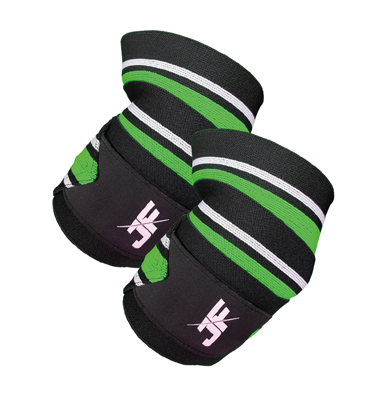 Jofit Elbow Wraps Elbow Bandage Black Green Main image