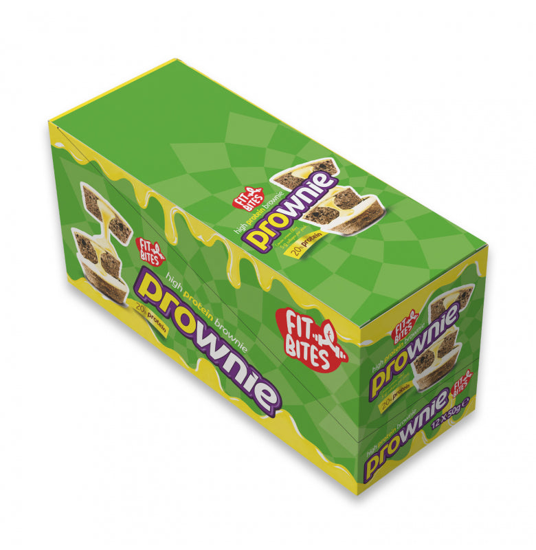 Fit Bites Prownie Yüksek Protein 50g Limon Kremalı Brownie (12li Kutu)