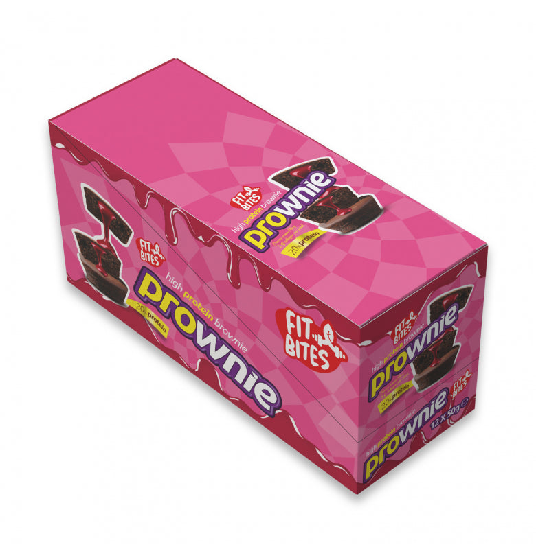 Fit Bites Prownie Yüksek Proteinli Brownie 50g Vişne Kremalı (12li Kutu) Ürün ikincil görseli