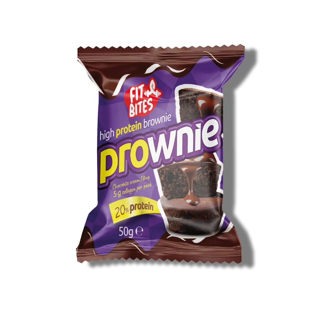 Fit Bites Prownie Yüksek Protein Brownie 50g Çikolata Kremalı (Tekli)