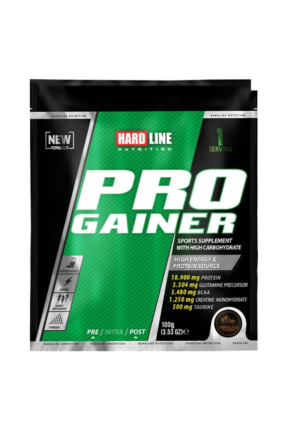 Hardline Pro Gainer Karbonhidrat Tozu Çilek Aromalı 100g (Tekli)