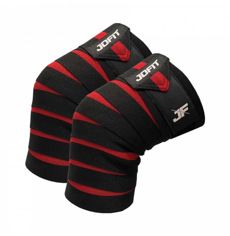 Jofit Knee Wraps Diz Bandajı Siyah Kırmızı