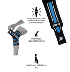 Jofit Knee Wraps Diz Bandajı Siyah Mavi