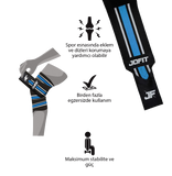 Jofit Knee Wraps Siyah - Mavi