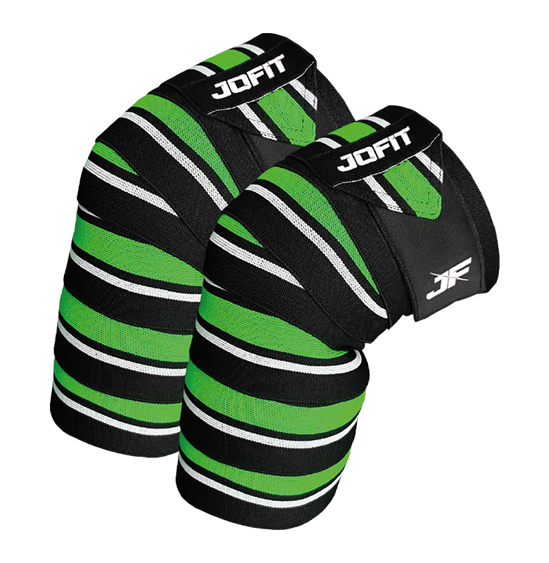 Jofit Knee Wraps Knee Bandage Black Green Main image