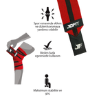 Jofit Knee Wraps Diz Bandajı Kırmızı Siyah