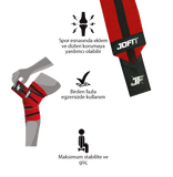 Jofit Knee Wraps Kırmızı - Siyah