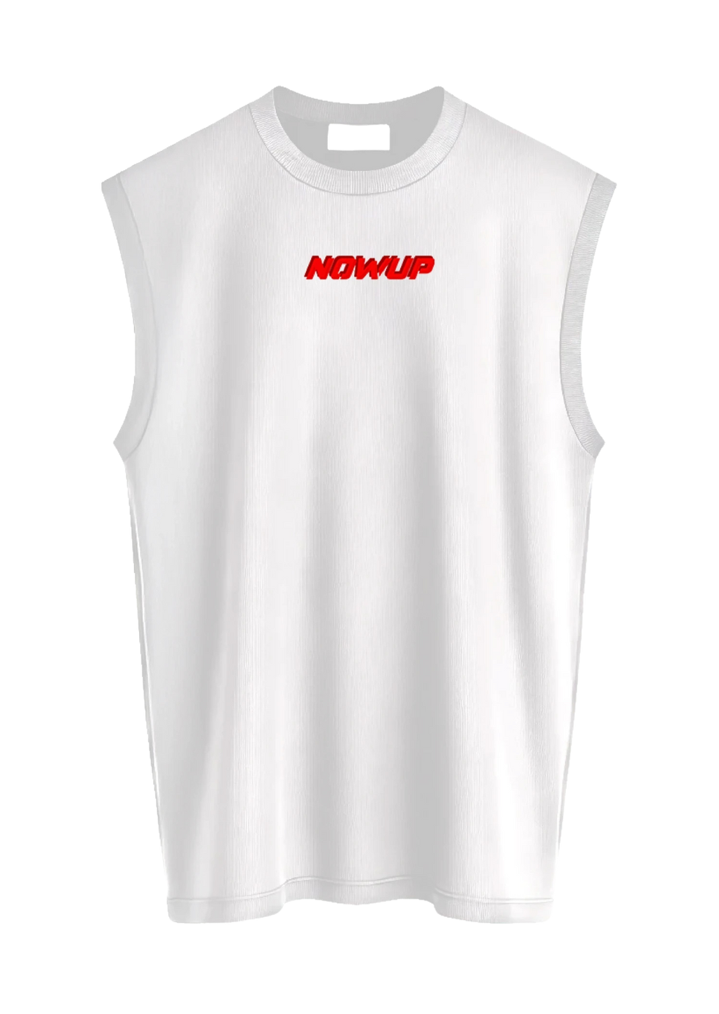 NOWUP NUTRITION Men's Oversize Sports Undershirt Cotton - White Gym Rat