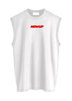 NOWUP NUTRITION Men's Oversize Sports Undershirt Cotton - White Gym Rat