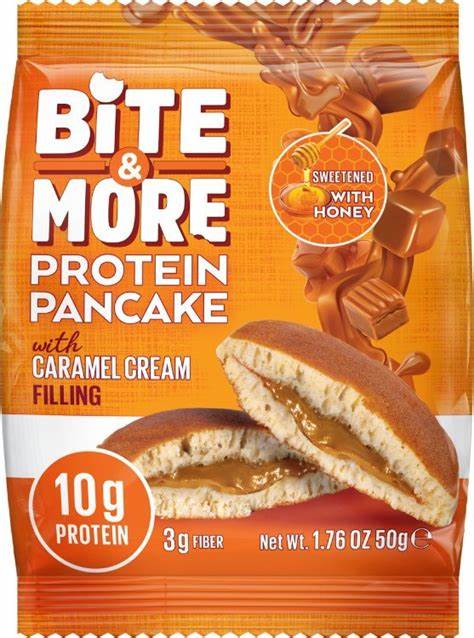 Bite &amp; More Protein Pancake 50g Caramel Cream Pancake (Single) Main image