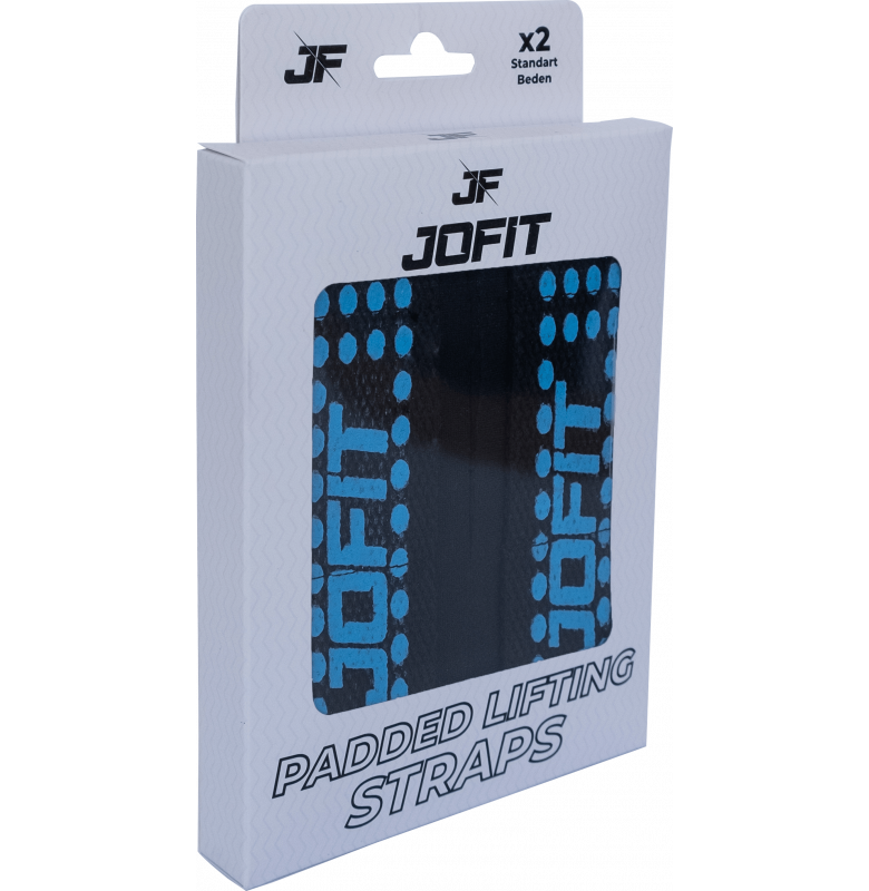 Jofit Padded Straps Destekli Ağırlık Kaldırma Kayışı Siyah Mavi