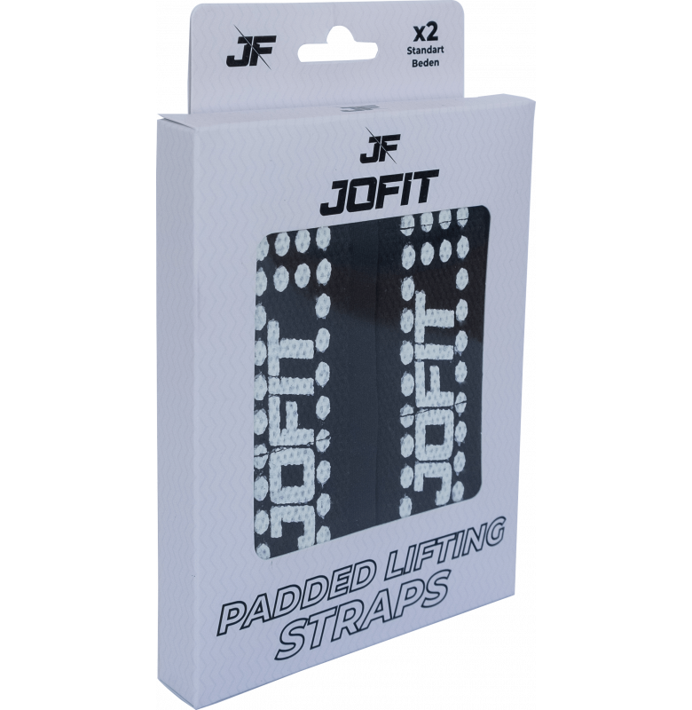 Jofit Padded Straps Destekli Ağırlık Kaldırma Kayışı Siyah Beyaz