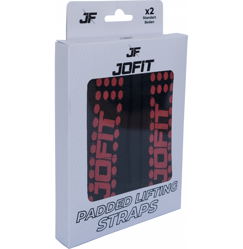 Jofit Padded Straps Supported Weight Lifting Belt Black Red Secondary image