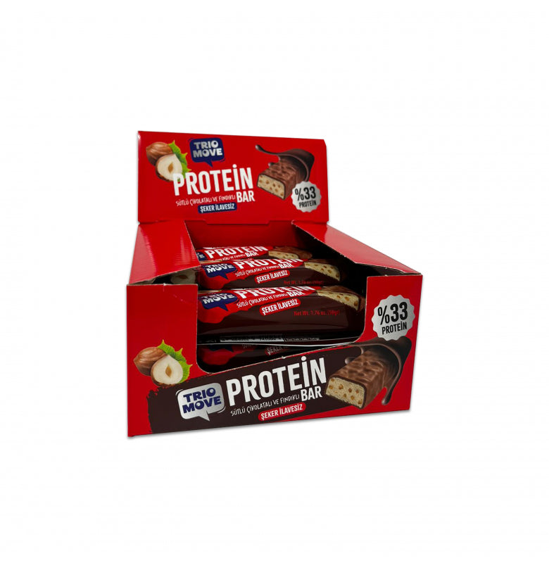 Trio Move %33 Protein Bar 9'lu Kutu - Parçacıklı Fındık Bar