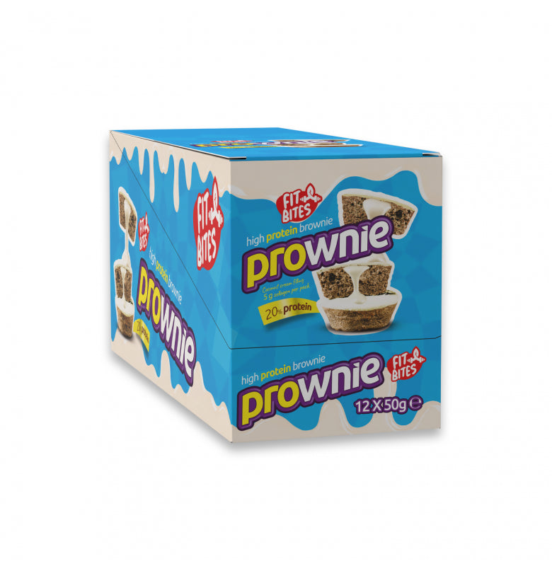 Fit Bites Prownie High Protein Brownie 50g Coconut 12 Piece Box Main image