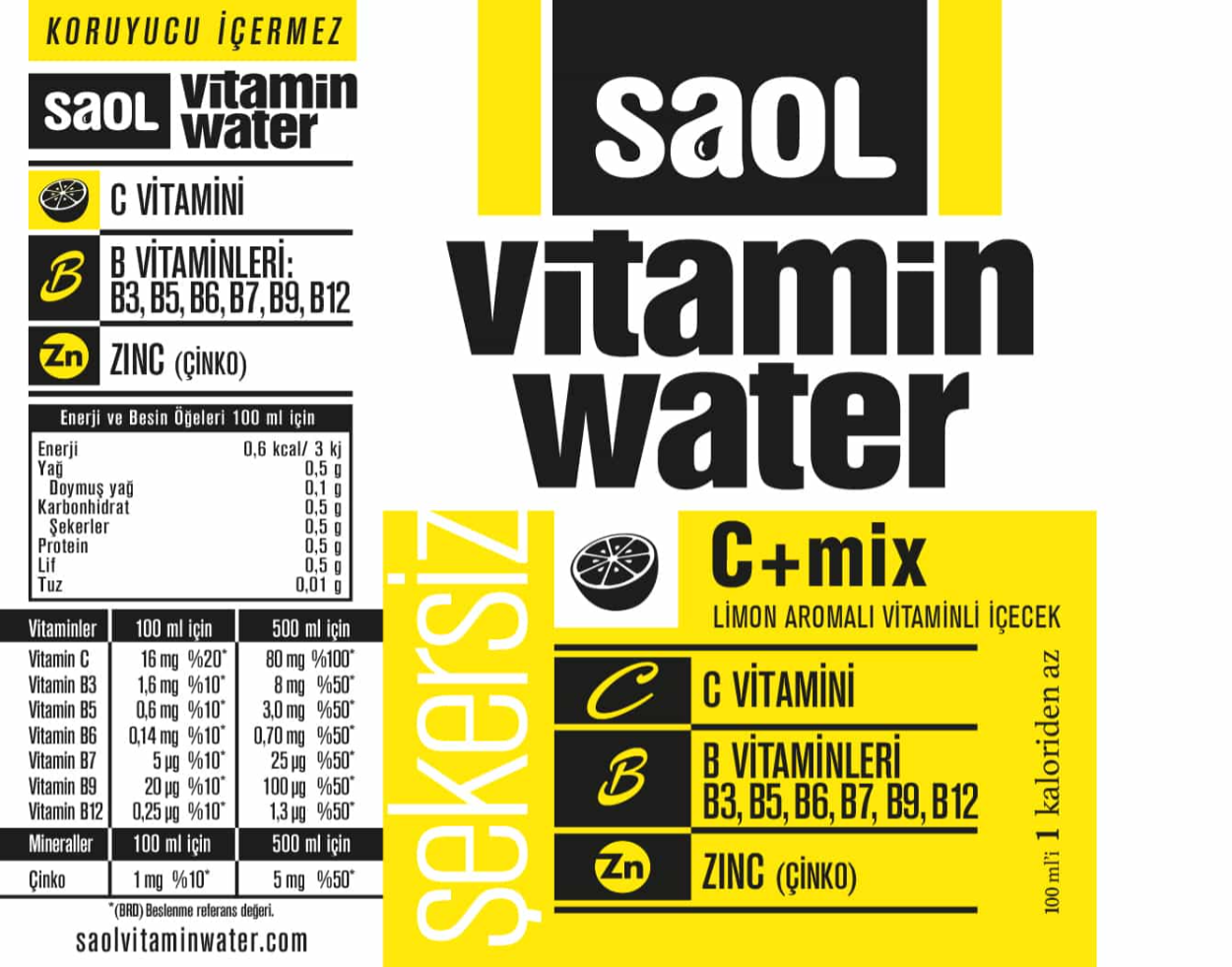 SAOL Vitamin Water C+Mix 500ml - Immune Support Secondary image