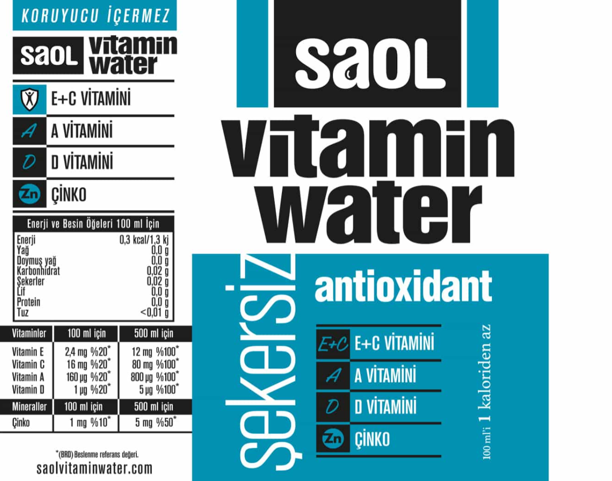 SAOL Vitamin Water 500ml - Antioxidant Supported Water Secondary image
