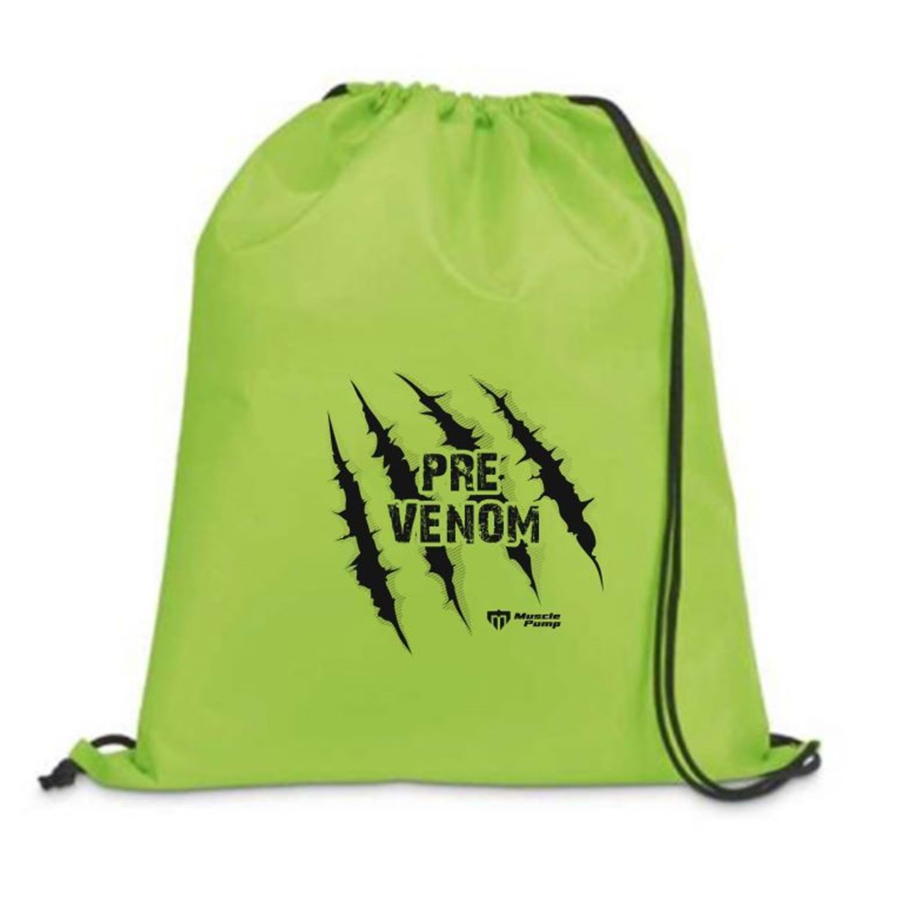 Muscle Pump Pre Venom Neon Green Drawstring Bag - Sports and Training Main image