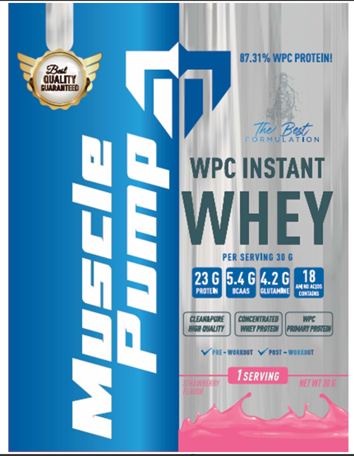 Muscle Pump WPC Instant Whey 30g Strawberry Flavored (Single)