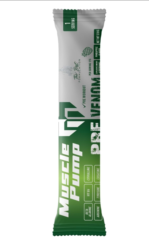 Muscle Pump Pre-Venom Powder 17g Pineapple Flavored Pre-Workout Main image