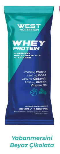 West Whey Protein Yaban Mersini ve Beyaz Çikolata Aromalı (Tekli) Ürün ana görseli