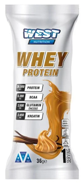 West Whey Protein Vanilya ve Karamel Aromalı Protein Tozu (Tekli) Ürün ana görseli