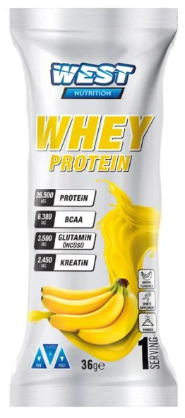 West Whey Protein Muz Aromalı Protein Tozu (Tekli) Ürün ana görseli