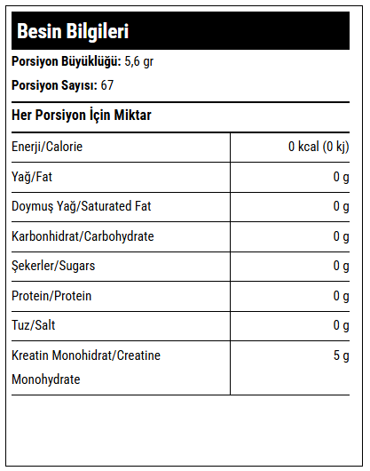 Hardline Creatine Micronized 336g - Portakal Aromalı Mikronize Kreatin