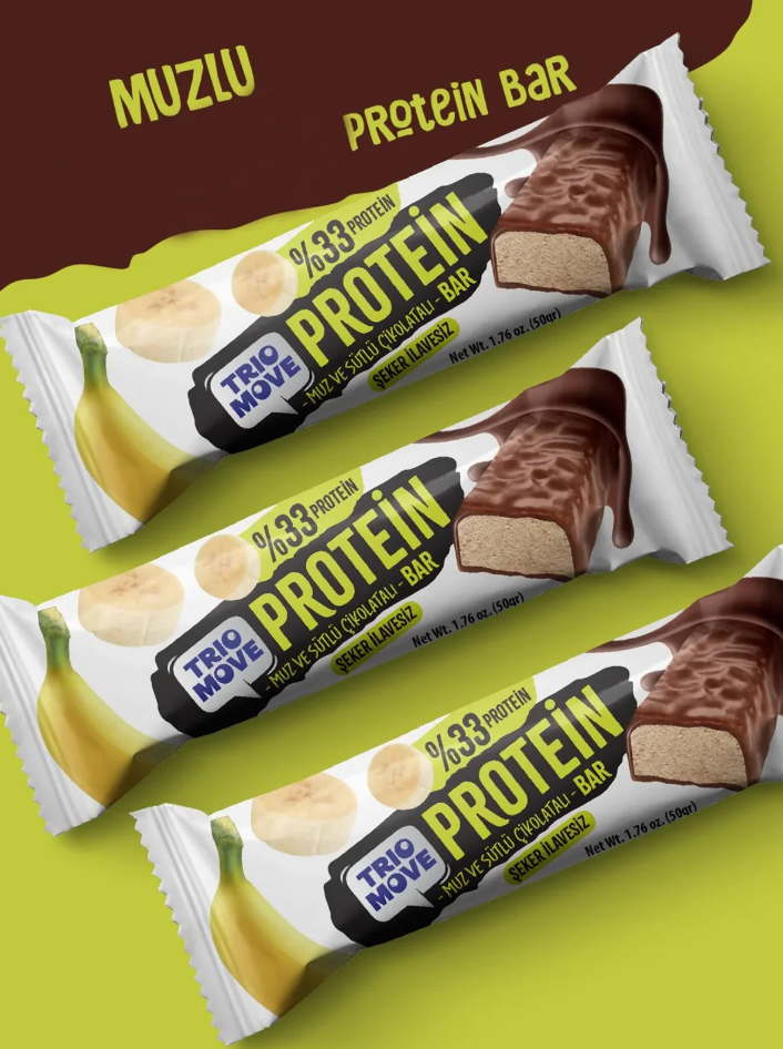 Trio Move 33% Protein Bar Banana 50g - High Protein (Single)