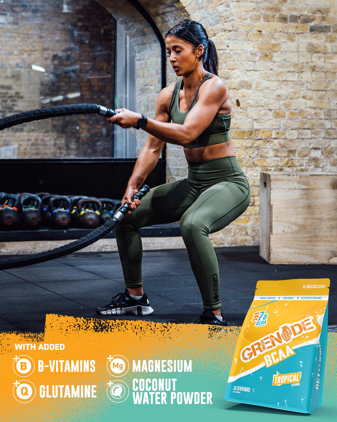 Grenade BCAA 390g Tropical Fruit Flavored Amino Acid Powder